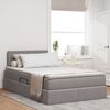 vidaXL Lit avec rangement et matelas avec matelas Taupe 120 x 200 cm