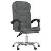 vidaXL Fauteuil inclinable de bureau Gris fonc&eacute; Tissu