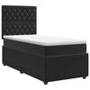 vidaXL Lit boxspring avec matelas Noir 80 x 200 cm Velours