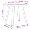 vidaXL Table de jardin anthracite 34x34x38 cm acier