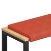 vidaXL Coussin de banc velours c&ocirc;tel&eacute; Rouge orange Profondeur 35 cm