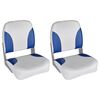 vidaXL Si&egrave;ges de bateau lot de 2 Dossier pliable avec oreiller