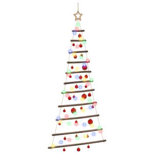 vidaXL Arbre de No&euml;l suspendu avec boules 150 cm 80 LED Multicolore
