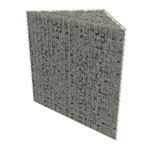 vidaXL Lit sur&eacute;lev&eacute; &agrave; gabion Acier galvanis&eacute; 75x75x100 cm