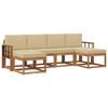 vidaXL Ensemble de canap&eacute;s d'ext&eacute;rieur 6 pc Naturel et Beige