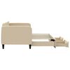 vidaXL Lit de jour avec gigogne et tiroirs sans matelas crème 80x200cm