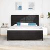 vidaXL Lit &agrave; ressorts avec matelas Noir 200 x 180 cm Polyester
