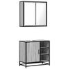 vidaXL Ensemble de meubles de salle de bain 2 pcs Sonoma gris