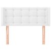 vidaXL T&ecirc;te de lit avec oreilles Blanc 93x16x78/88 cm Similicuir