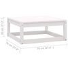 vidaXL Salon de jardin avec coussins 8 pcs blanc bois de pin massif