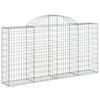 vidaXL Panier de gabions arqu&eacute; 200x30x100/120 cm Fer galvanis&eacute;