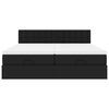 VidaXL Cadre de lit ottoman avec matelas noir 160x200 cm similicuir