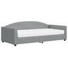 vidaXL Lit de jour avec matelas gris clair 100x200 cm tissu