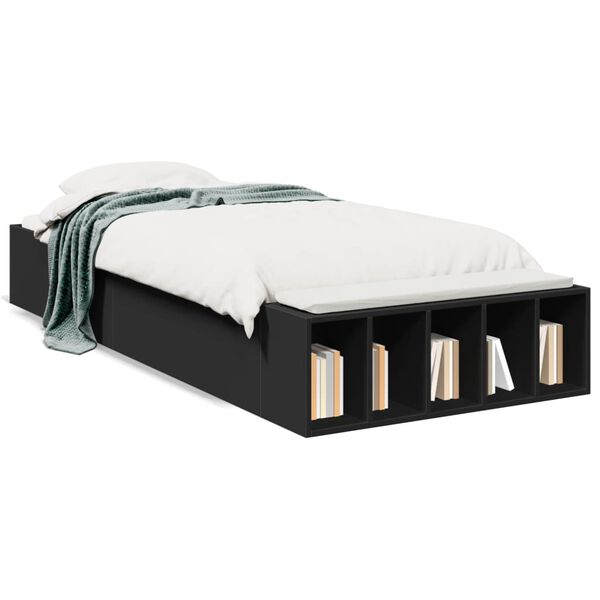 vidaXL Cadre de lit sans matelas noir 100x200 cm