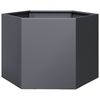 vidaXL Jardini&egrave;re anthracite hexagone 69x60x45 cm acier