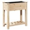 vidaXL Cache-pot de jardin avec étagère Beige 71 x 37 x 76,5 cm
