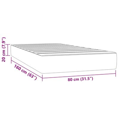 vidaXL Matelas à ressorts ensachés pour enfants 80x160 cm similicuir