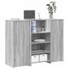 vidaXL Bureau de r&eacute;ception sonoma gris 135x50x103,5 cm bois ing&eacute;nierie