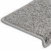 vidaXL Tapis d'escalier 10 pi&egrave;ces 65 x 21 x 4 cm Gris Bord rectangulaire