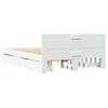 vidaXL Cadre de lit et t&ecirc;te de lit sans matelas blanc 135x190 cm