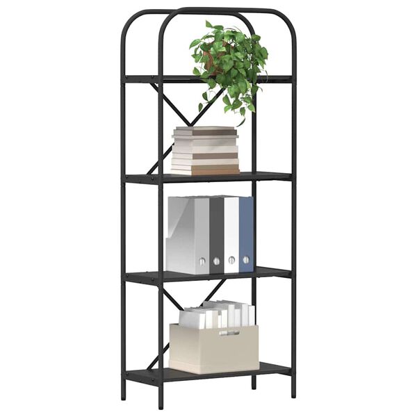 vidaXL &Eacute;tag&egrave;re Ch&ecirc;ne noir 60 x 30 x 146 cm Bois d'ing&eacute;nierie