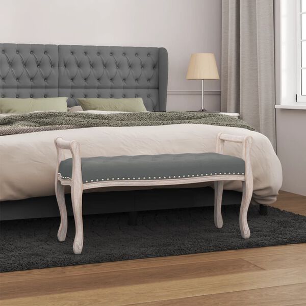 vidaXL Banc Gris foncé 110x45x60 cm Tissu