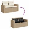 vidaXL Salon de jardin avec coussins 8 pcs beige r&eacute;sine tress&eacute;e