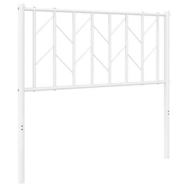vidaXL T&ecirc;te de lit de remplacement m&eacute;tal blanc 90 cm