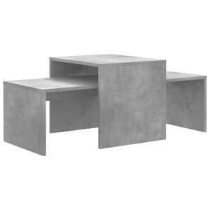 vidaXL Ensemble de table basse Gris b&eacute;ton 100x48x40 cm Bois ing&eacute;nierie