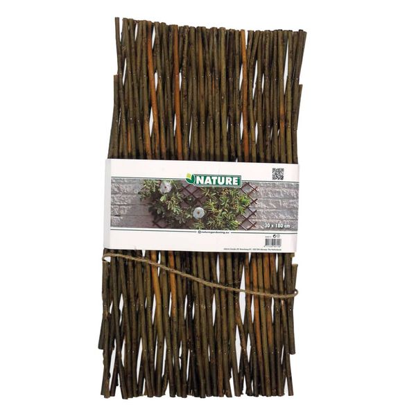 Nature Treillis de jardin 30x180 cm saule naturel marron