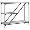 vidaXL Table console sonoma gris 88,5x30x75 cm bois d'ing&eacute;nierie