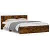 vidaXL Cadre de lit sans matelas ch&ecirc;ne fum&eacute; 140x200 cm