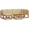 vidaXL Ensemble de canap&eacute;s d'ext&eacute;rieur 7 pc Naturel et Beige