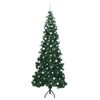 vidaXL Arbre de Noël artificiel d'angle Vert 240 cm PVC et métal