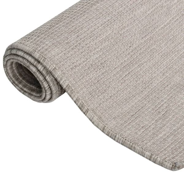 vidaXL Tapis à tissage plat d'extérieur 160x230 cm gris clair
