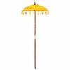 vidaXL Parasol balinais avec base Jaune 95 x 95 x 260 cm