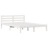 vidaXL Cadre de lit Blanc 208.6 x 157.6 x 69.4 cm Pin massif