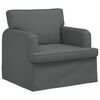vidaXL Canap&eacute; 2 pcs Gris fonc&eacute;