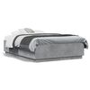 vidaXL Cadre de lit sans matelas gris b&eacute;ton 135x190 cm