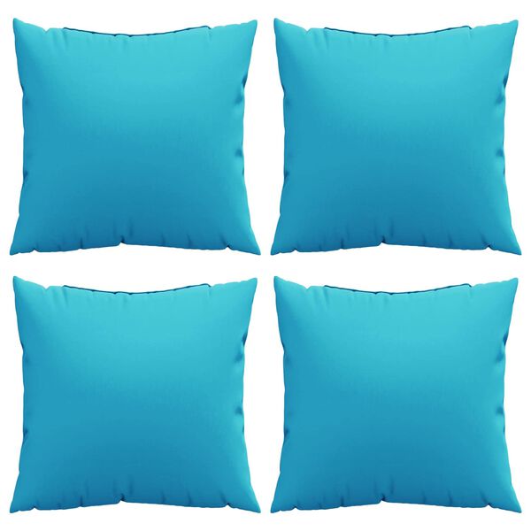 vidaXL Coussins &Eacute;parpill&eacute;s Uni 4 pcs Turquoise 40 x 40 cm