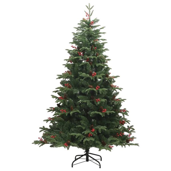 vidaXL Sapin de No&euml;l artificiel avec pommes de pin et baies 180 cm