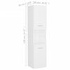 vidaXL Ensemble de meubles de salle de bain Blanc Aggloméré