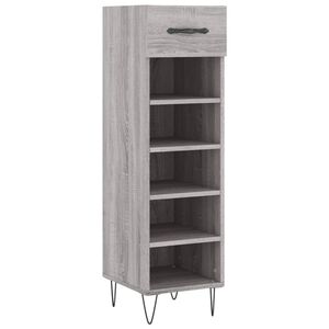 vidaXL Meuble &agrave; chaussures sonoma gris 30x35x105 cm bois d'ing&eacute;nierie