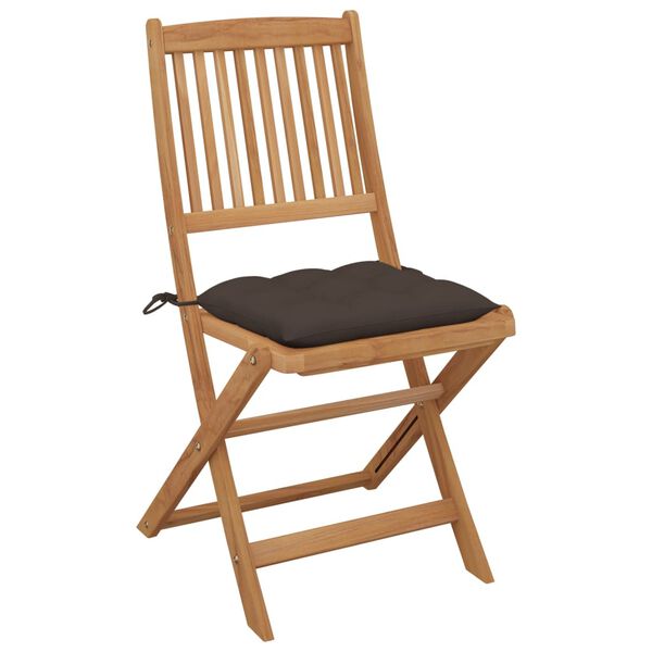 vidaXL Chaises pliables de jardin lot de 8 avec coussins Bois d'acacia