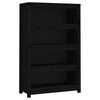 vidaXL Biblioth&egrave;que Noir 80x35x126 cm Bois de pin massif
