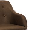 vidaXL Chaises pivotantes &agrave; manger lot de 6 marron tissu