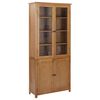 vidaXL Biblioth&egrave;que avec 4 portes 90x35x200 cm Bois de ch&ecirc;ne et verre