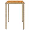 vidaXL Table de jardin avec dessus en bois d'acacia beige 115x54x74 cm