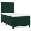vidaXL Sommier &agrave; lattes de lit et matelas Vert fonc&eacute; 80x200 cm Velours