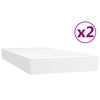 vidaXL Sommier &agrave; lattes de lit avec matelas Blanc 200x200cm Similicuir